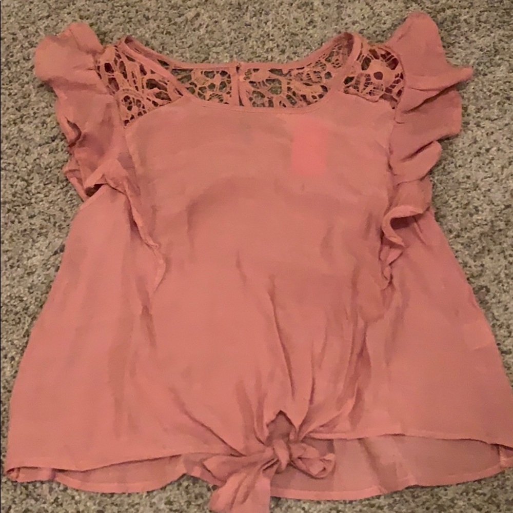 Dusty rose tie top